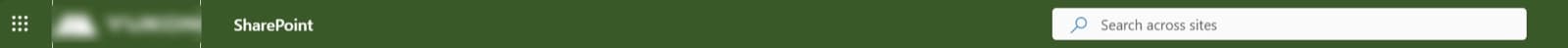 Microsoft 365 top bar in company green with the logo